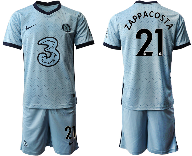 Men 2020-2021 club Chelsea away Light blue #21 Soccer Jerseys